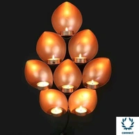 Decorative Leaf Eye Shaped Iron Wall Sconce Hanging Holder For Home Decors in this light lends a touch of tradition to your home decor - Metal , Tea Light Candle Holder, Pack of1